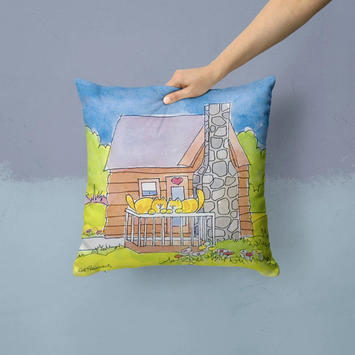 Decorative Canvas Fabric Pillow V9862