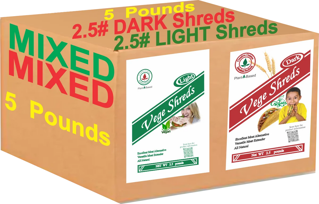 Mixed Light & Dark Vege Shreds 5 pounds E4343