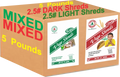 Mixed Light & Dark Vege Shreds 5 pounds E4343