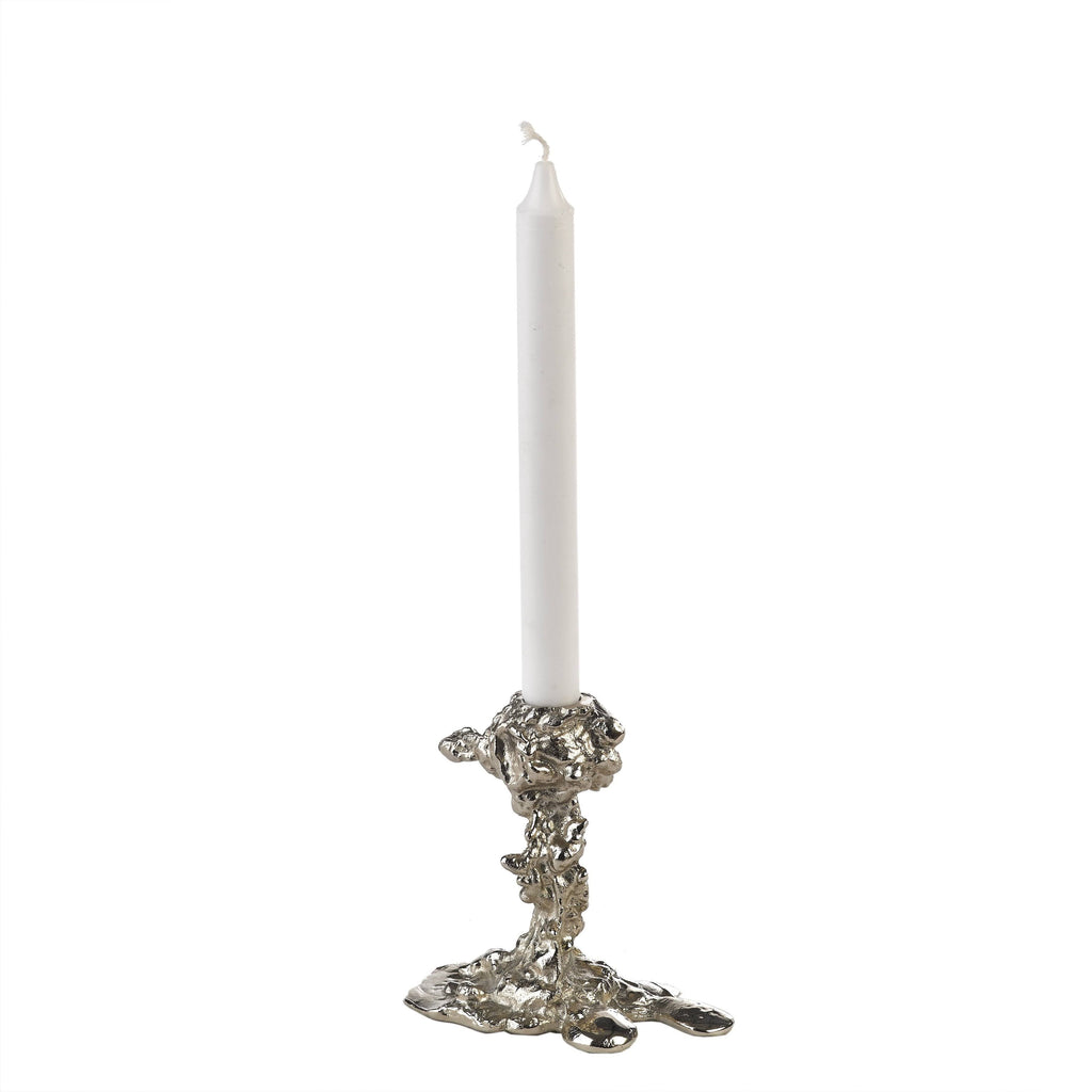 Silver Drip Candle Holder Small B166421