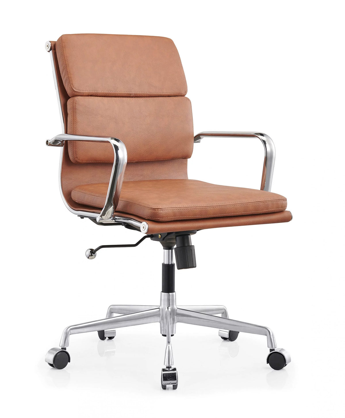Brown Leather Adjustable Swivel Office Chair Z18013