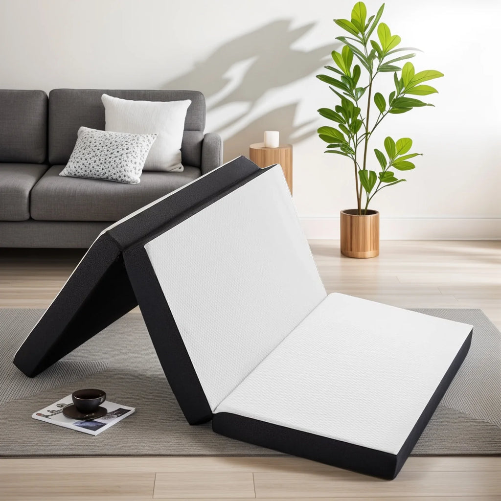 Folding Twin Size Memory Foam Mattress with Cover Q399089