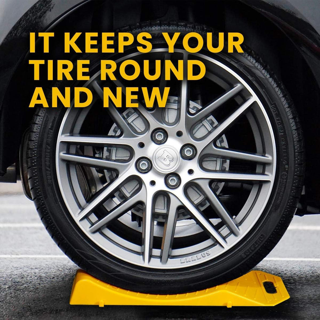 4 Piece Tire Saver Ramps Wheel Protector, Durable Plastic, Pack of 2 U227