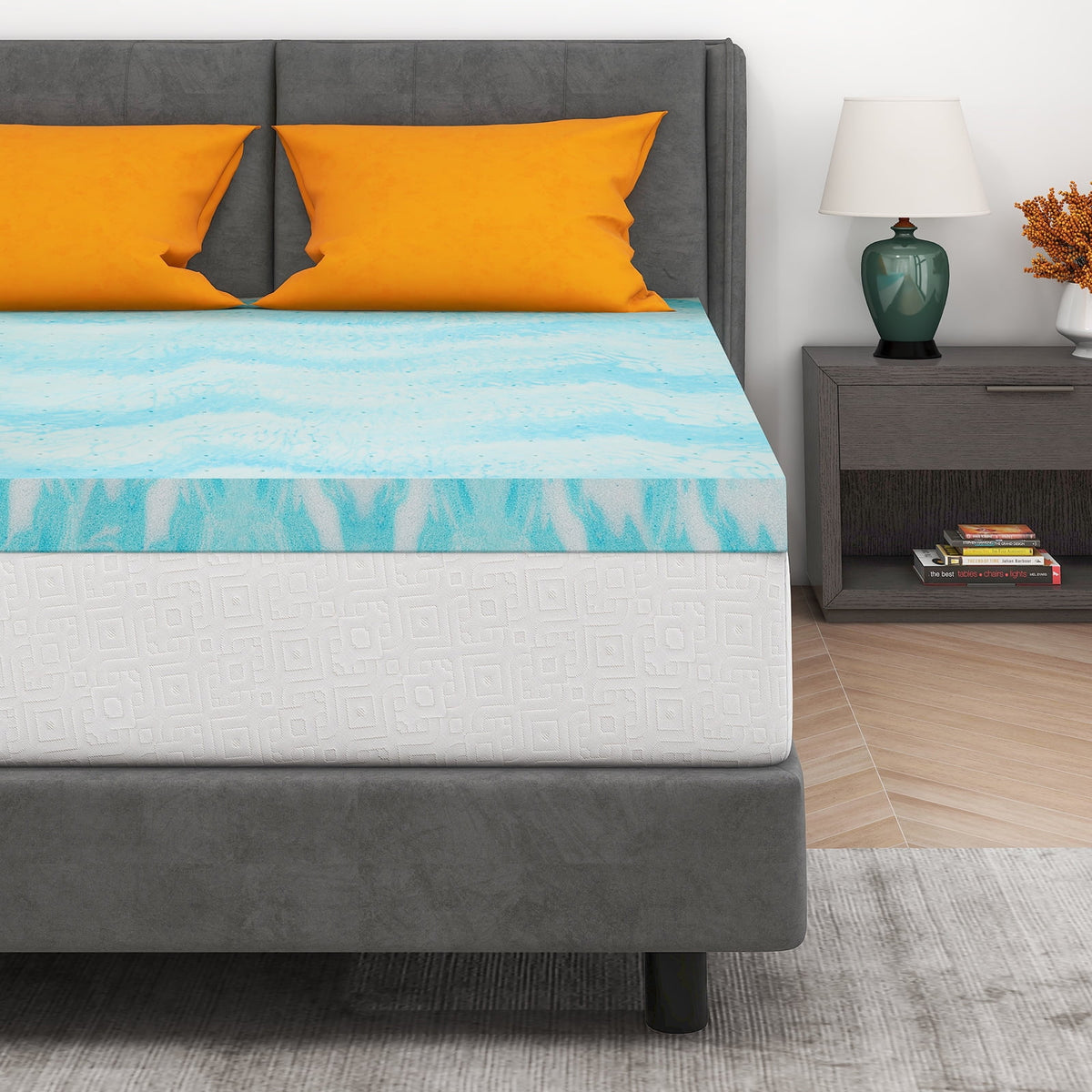 3 inch Gel Infused Memory Foam Twin Mattress Topper B9062