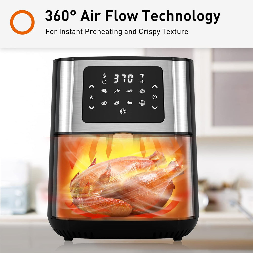 5.8Qt Stainless Steel Air Fryer Toaster Oven P435356