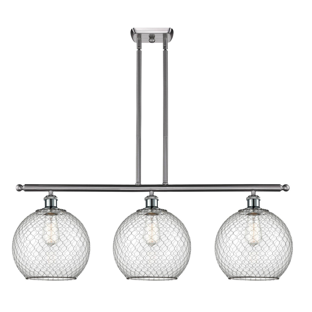 Farmhouse Chicken Wire 3 Light Island Light W2056