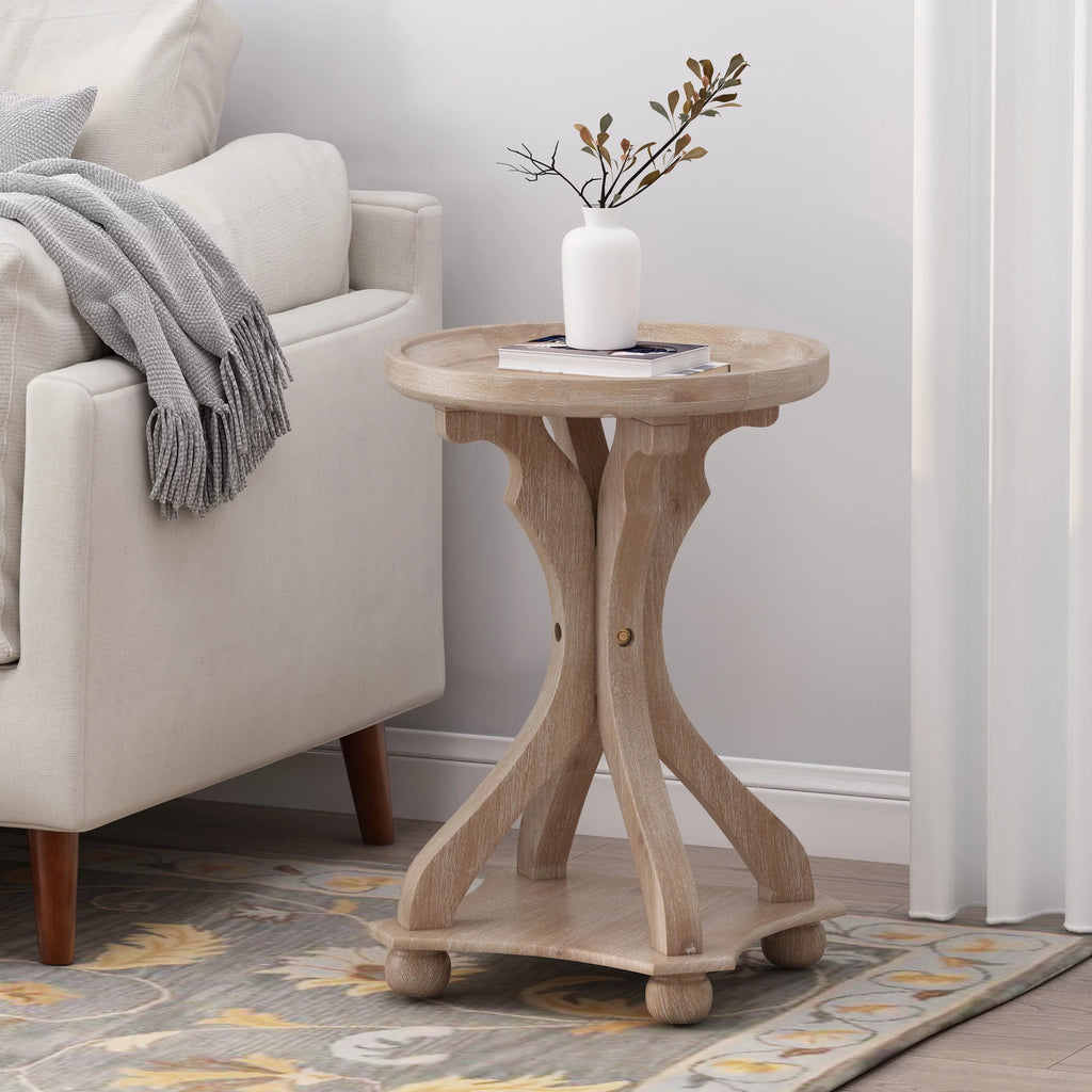 Fir Wood Accent Table S5771