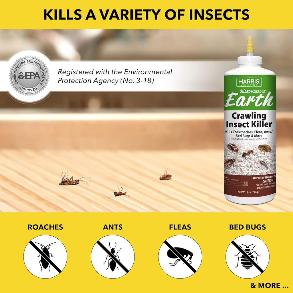 8oz Diatomaceous Earth Crawling Insect Killer H123535