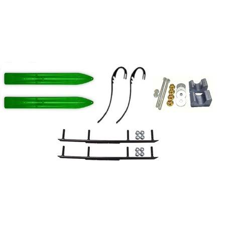Green Trail 6 inch Snowmobile Skis Complete Kit Arctic Cat 2009 and 2010-11 P883