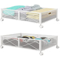 Under Bed Storage Containers with Wheels, Metal Storage Containers -2PCK S703