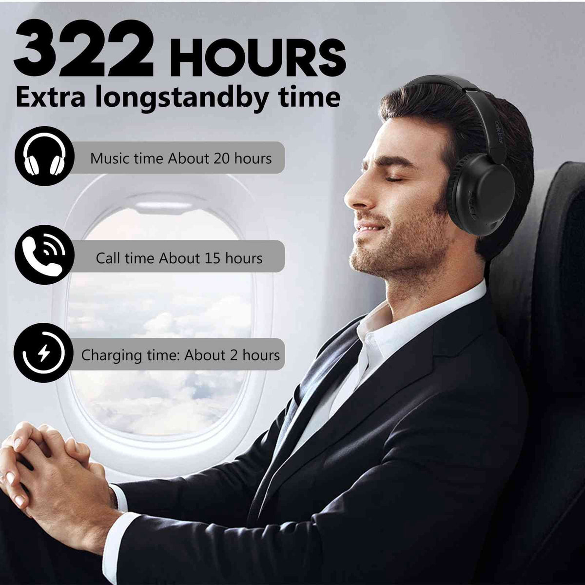 Wireless Bluetooth Over The Ear Headphones with Mic E290