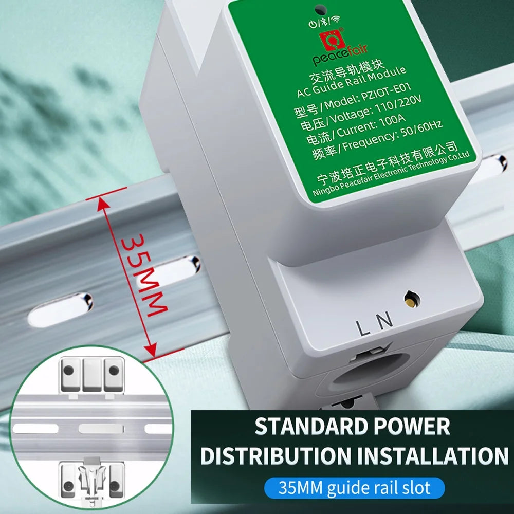 Single-phase Wifi Electricity Meter DIN Rail Voltage and Current Meter B225822