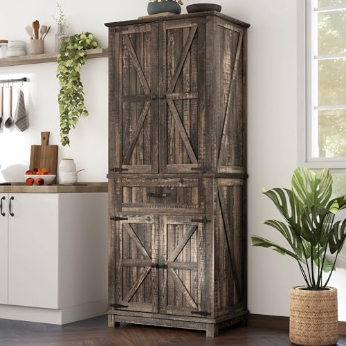 White Tall Storage Cabinet with 2 Drawers W625389