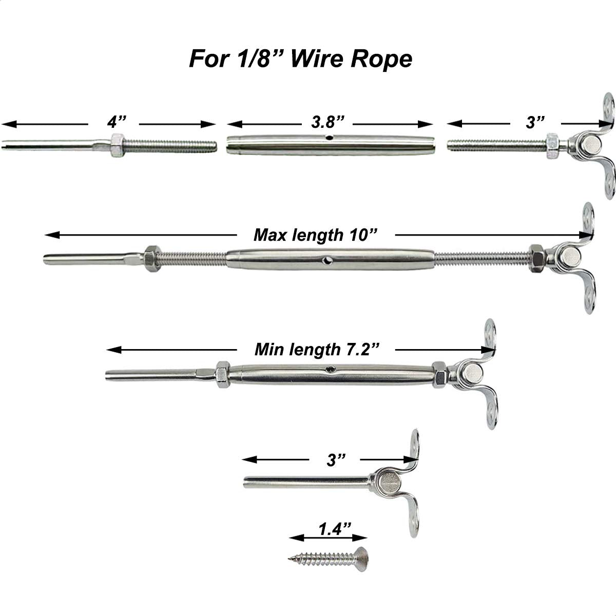 Stainless Steel Cable Railing Hardware Kit E909