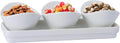 4 Piece Porcelain Tray Set with Compartment Bowls P1674