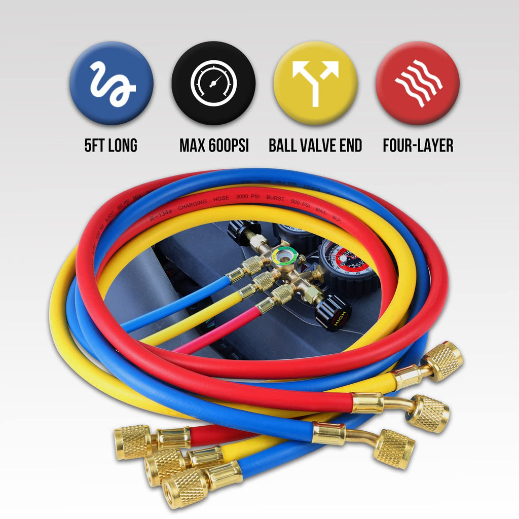 A/C Manifold Gauge Set for R134a R22 R12 R502 C32149