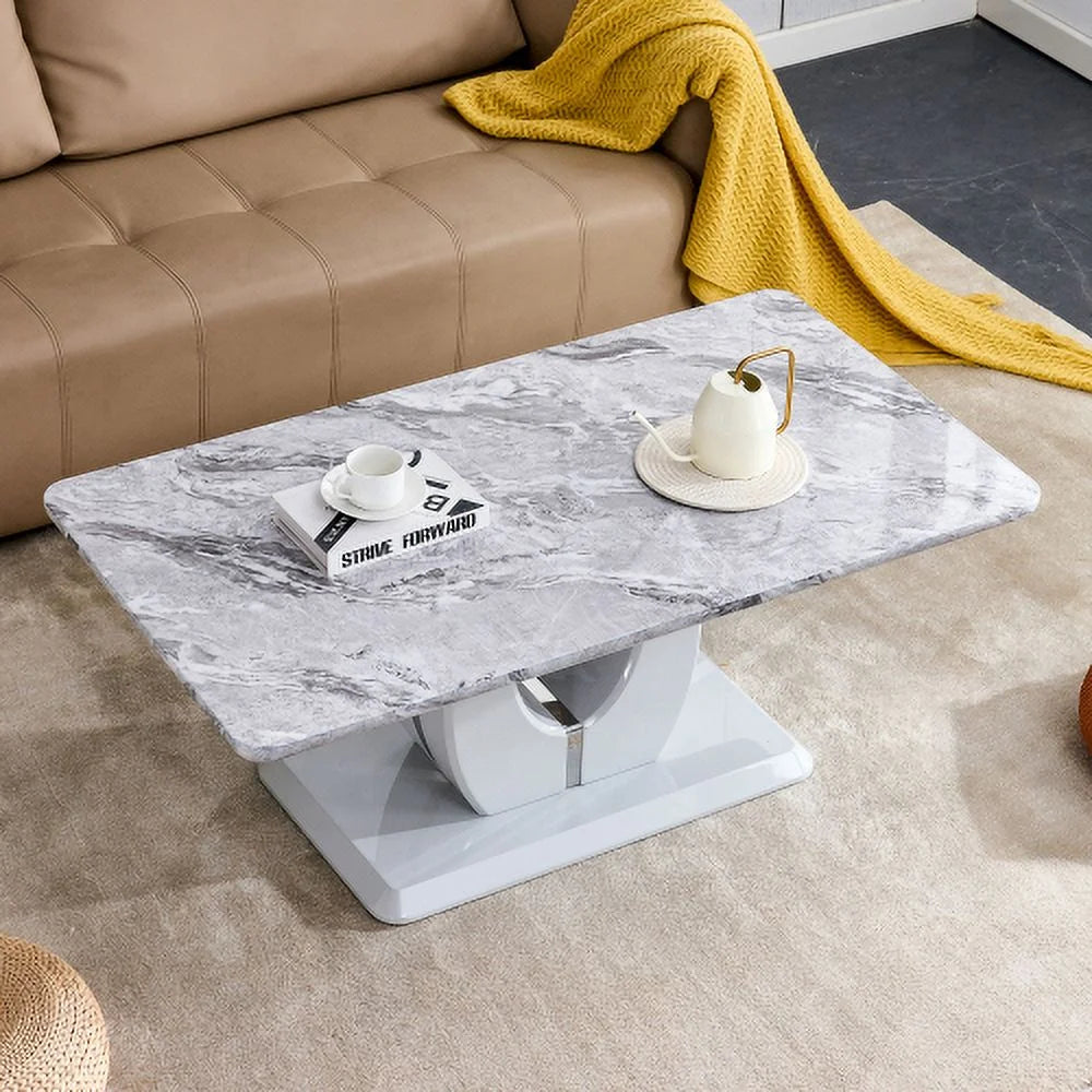 Gray MDF Rectangular Dining Table L13007