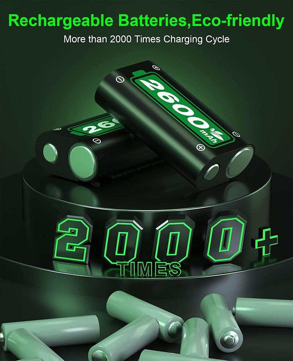 2x2600mAh Controller Battery Pack with Charger Station for Xbox E8948