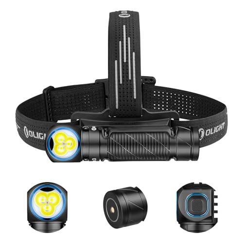 Rechargeable Headlamp Flashlight, 3000 Lumens LED Headlight with Red Light, Waterproof Head Lamp with Headband (Black) B151863