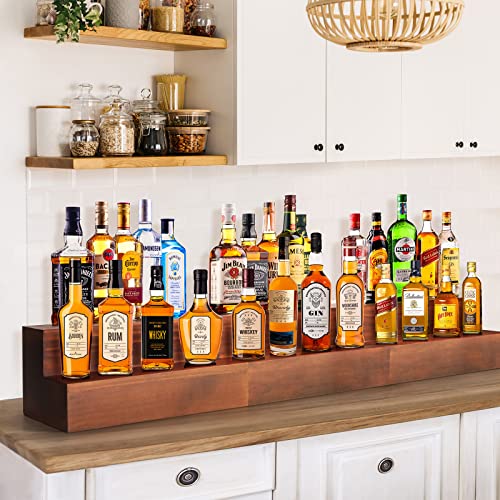 2 Pack 16 Inch 2 Tier Real Wood Bar Shelves J48427
