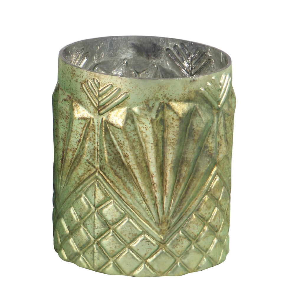 Set of 3 Cylindrical Glass Candle Holders Z77818