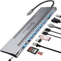 11-in-1 USB C Hub with 100W Power Delivery, 4K 60Hz HDMI, Ethernet, SD Card Reader I64154