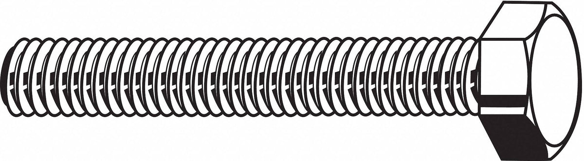 M7-1.00 Steel Hex Head Cap Screw Class 8.8 45mmL Zinc Plated 100 Pk K980192