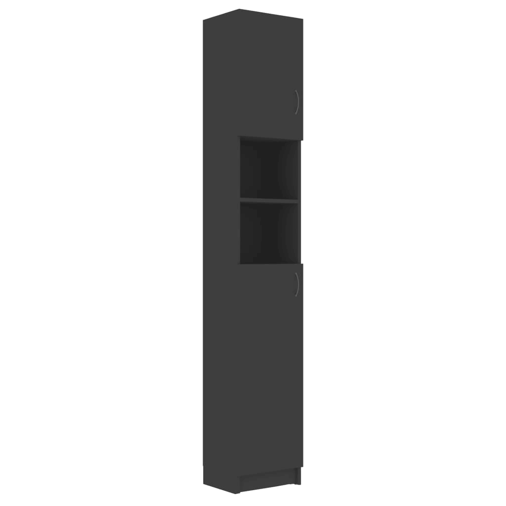 Bathroom Cabinet High Gloss Gray Chipboard Z513477