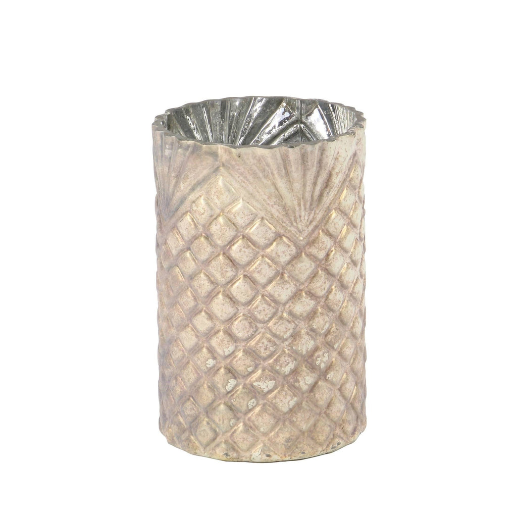 Set of 3 Cylindrical Glass Candle Holders Z77818