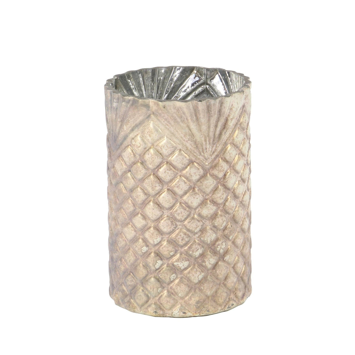Set of 3 Cylindrical Glass Candle Holders Z77818