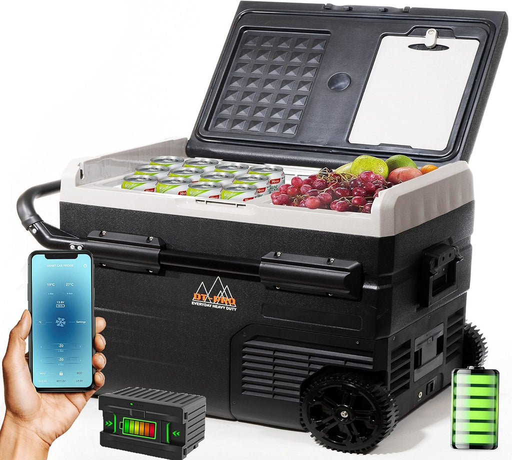 Battery Operated Portable Camping Fridge with Wheels O253530