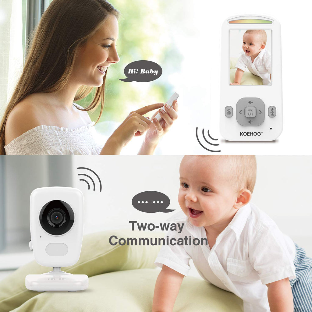 Baby Monitor with Camera, Auto Night Vision, Temperature Alert E7011