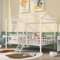 Full Size Metal House Bed Frame with Slatted Support C736069