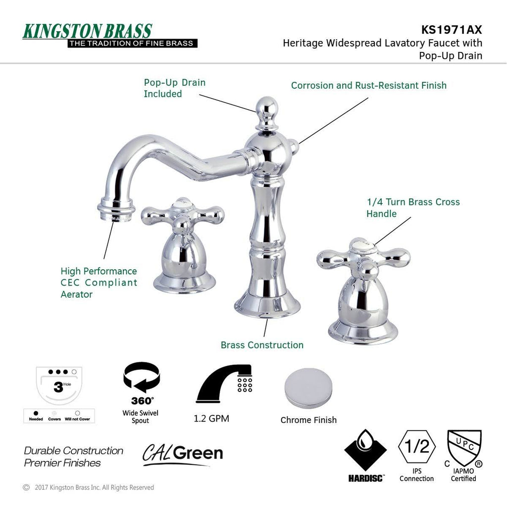 Brushed Brass Widespread Bathroom Faucet H426
