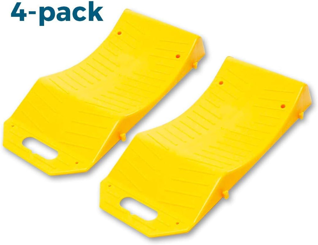 4 Piece Tire Saver Ramps Wheel Protector, Durable Plastic, Pack of 2 U227