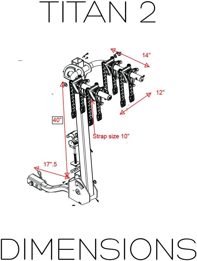 Black Folding Hitch Bike Rack N20056
