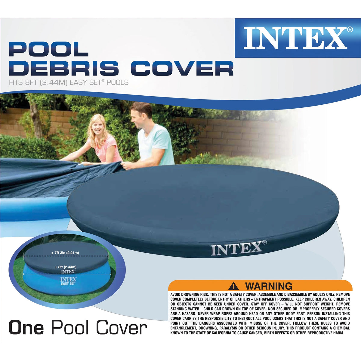 Inflatable Round Swimming Pool with Protective Cover K962011