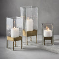 Clear Glass Hurricanes, Large, 14.25 H586
