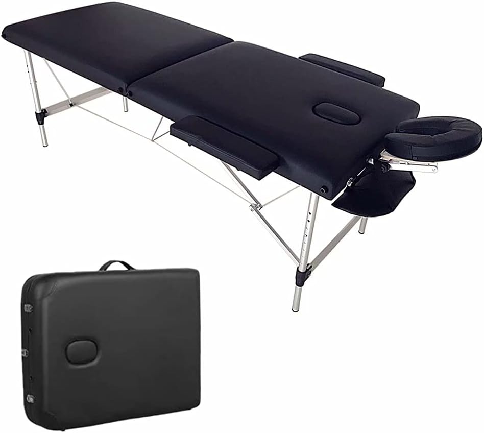 3 Folding Portable Adjustable Massage Table with Carrying Case Q40438