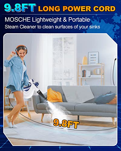 Handheld Pressurized Steam Cleaner with 11-Piece Accessory Set R147538
