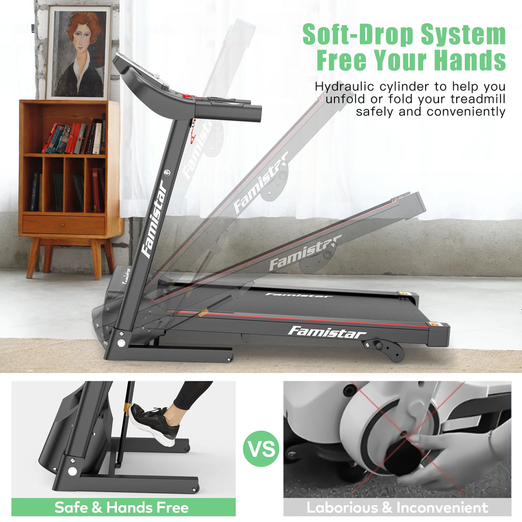 Folding Electric Treadmill with 2.5HP 3 Manual Incline E22360