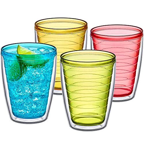 16-Ounce Insulated Plastic Tumblers Set of 4 I979479