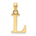 14K Yellow Gold Initial L Charm Pendant T626