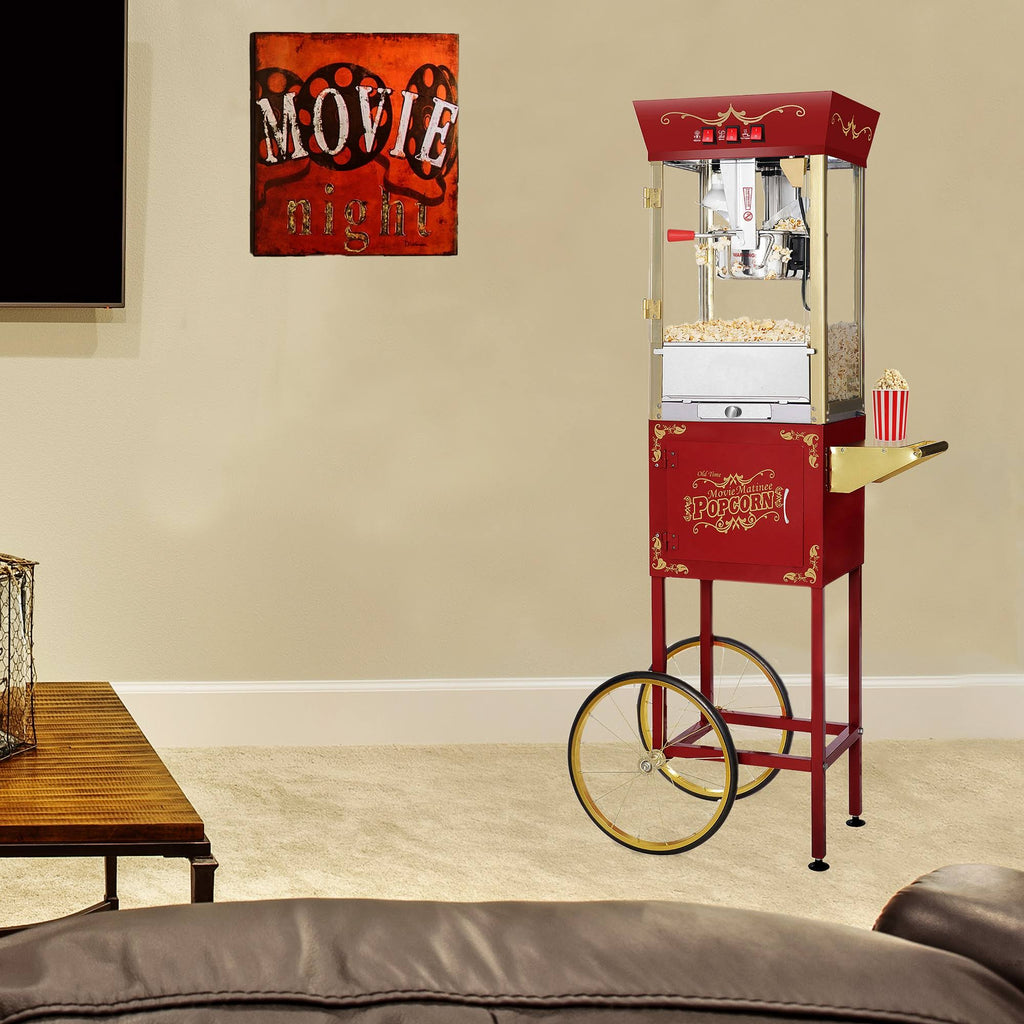 Red 1-Cup Oil Popcorn Maker Cart U554
