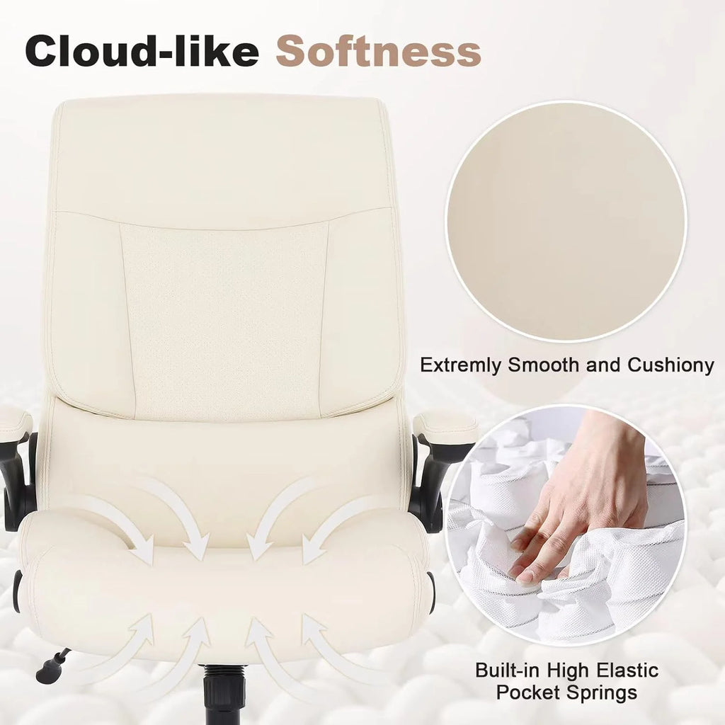 Black Big and Tall Ergonomic Office Chair with Lumbar Support K63452