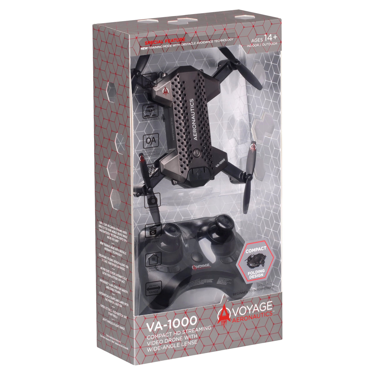 Black 7 inches Wide-Angle Lens Drone O2828