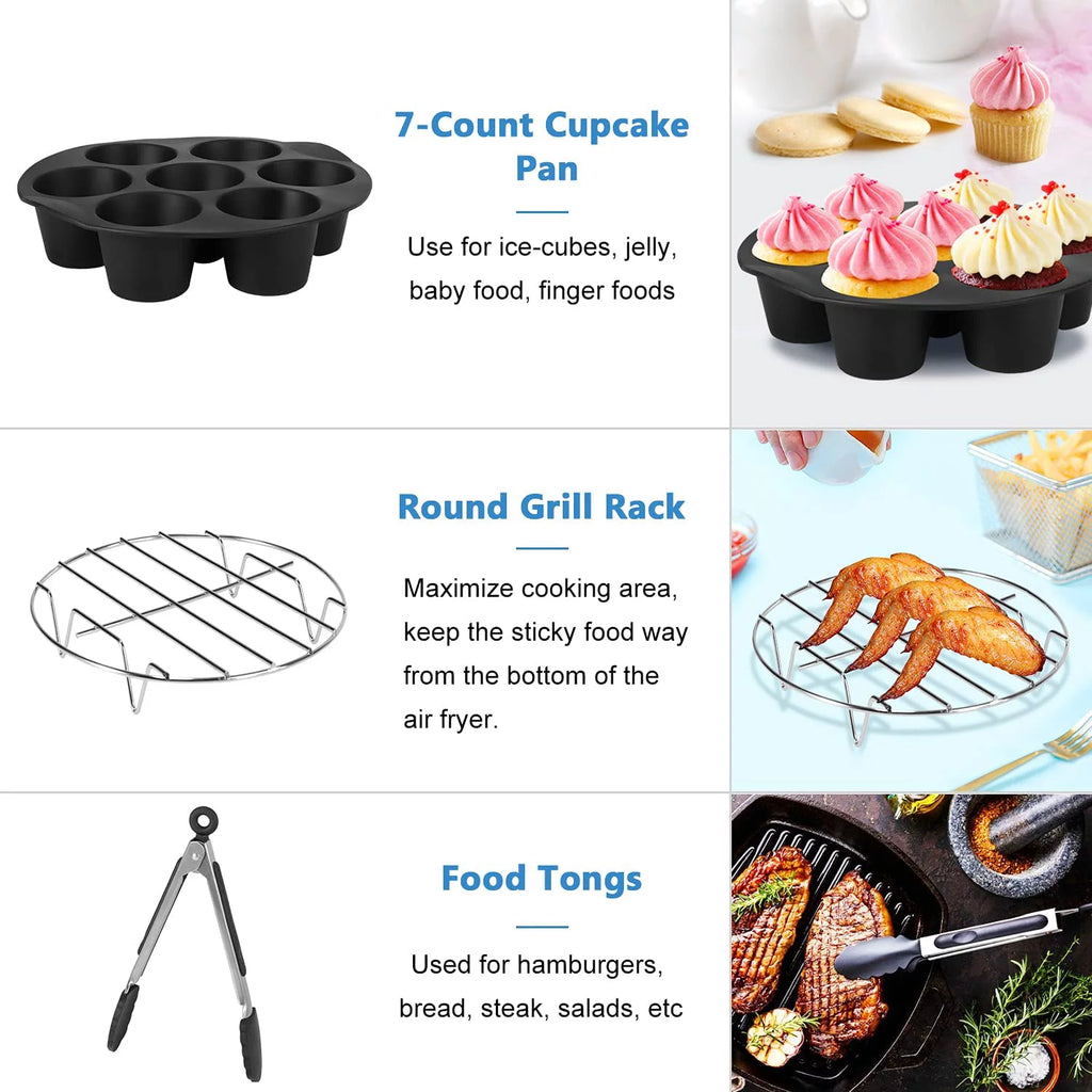 14 Pcs BBQ Tools Air Fryer Accessories with Storage Bag P260360