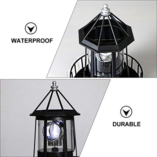 LED Solar Revolving Lighthouse Lamp V6372