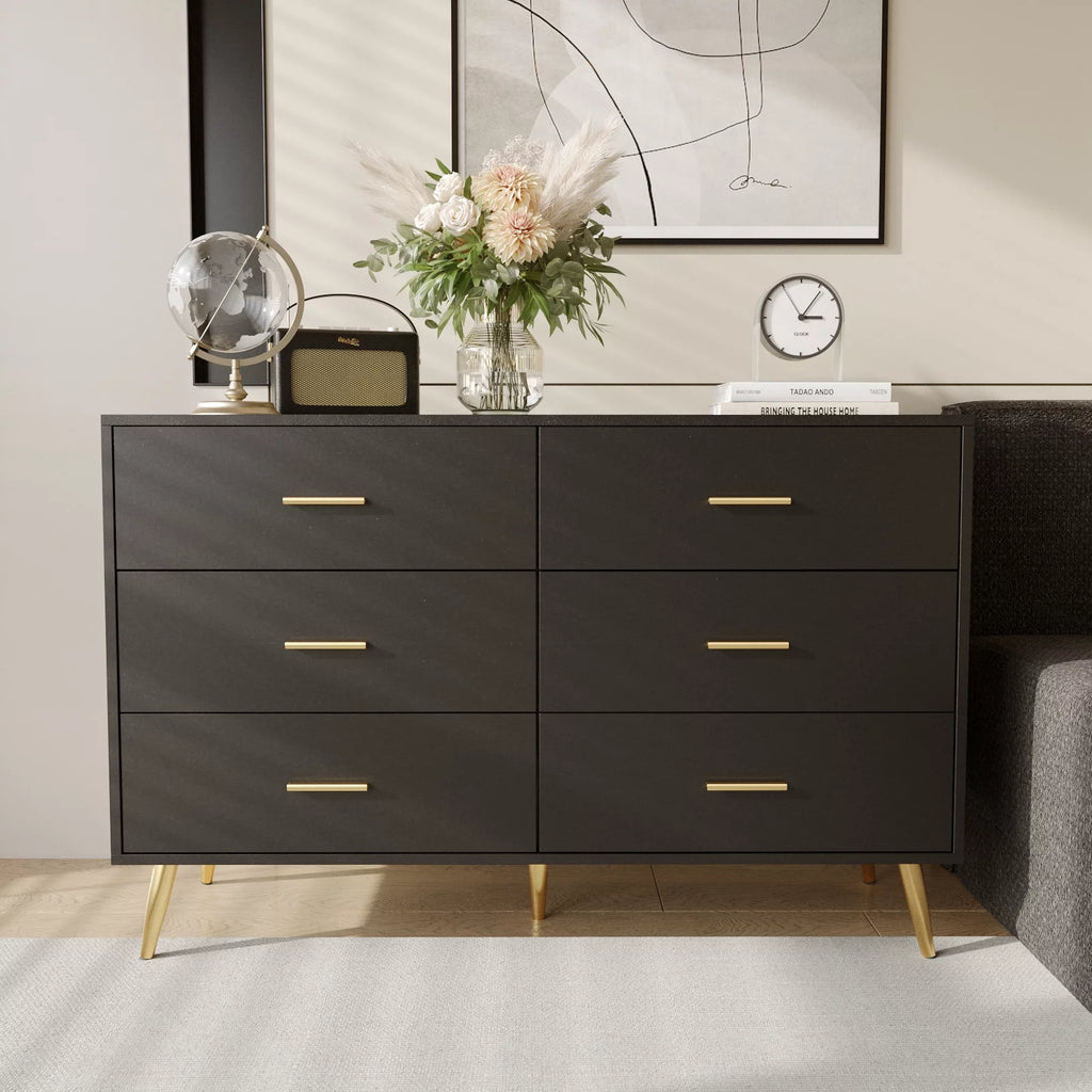 White 7 Drawer Wood Dresser M1436