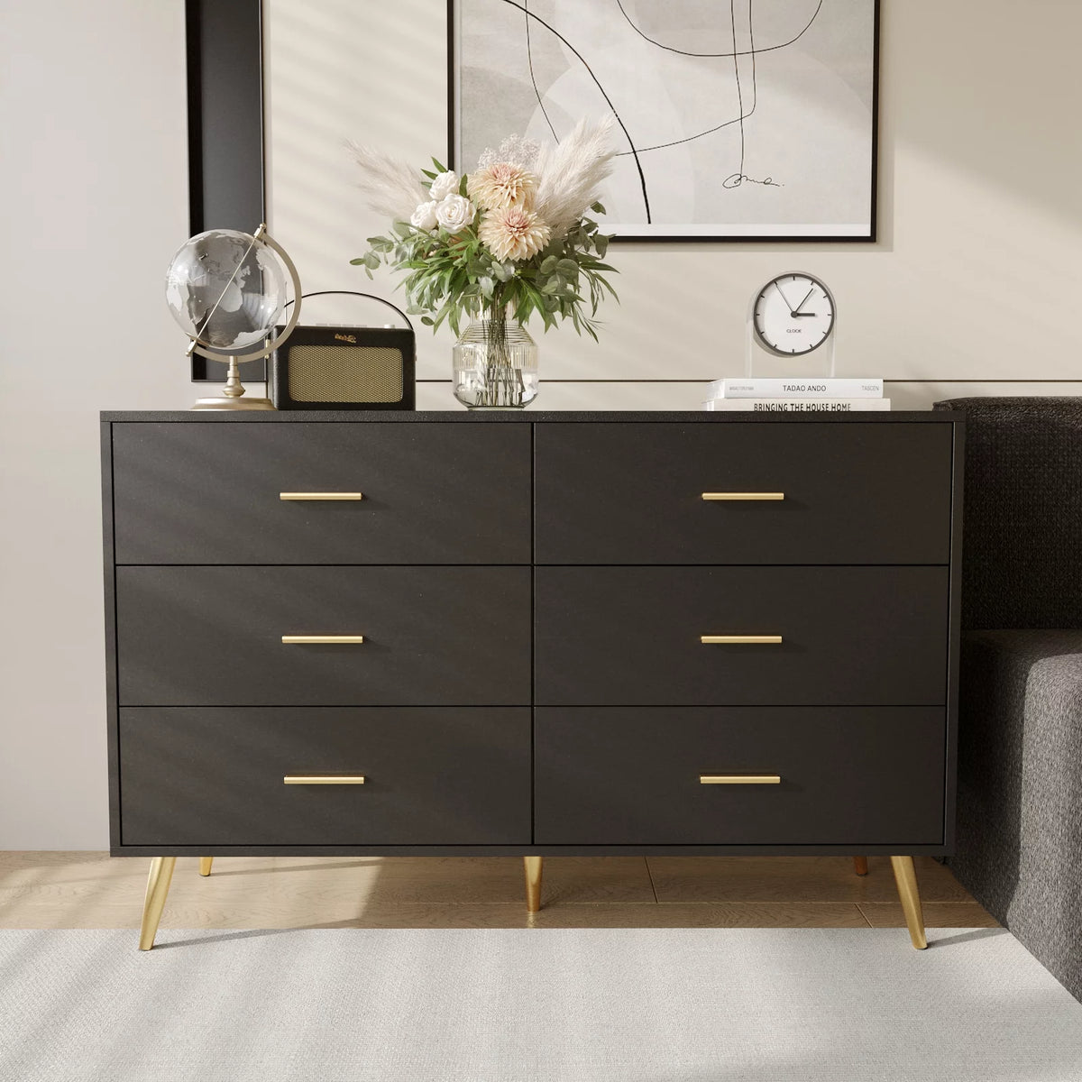 White 7 Drawer Wood Dresser M1436